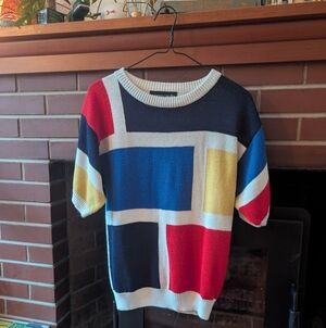 Pierre Cardin Mondrian Knit Top | Medium